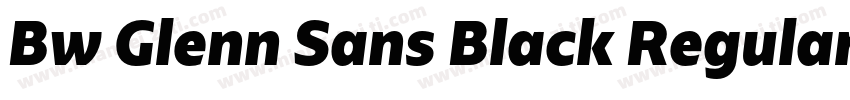 Bw Glenn Sans Black Regular字体转换
